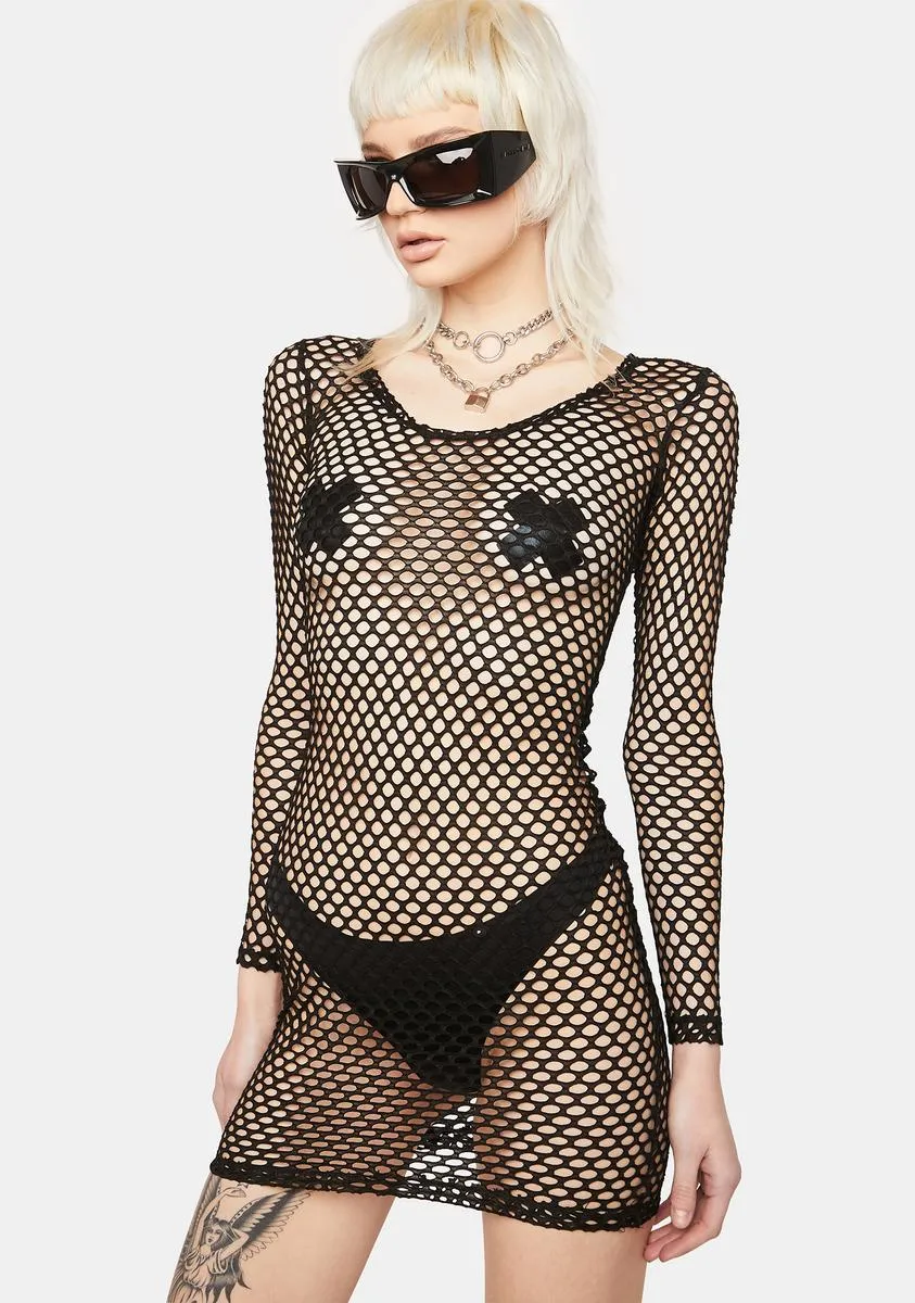 Mary Q Fishnet Dress sold by Dolls Kill product image thumbnail 2