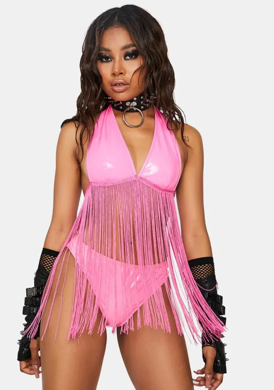 Sweet Double Shot Fringe Bra Top sold by Dolls Kill