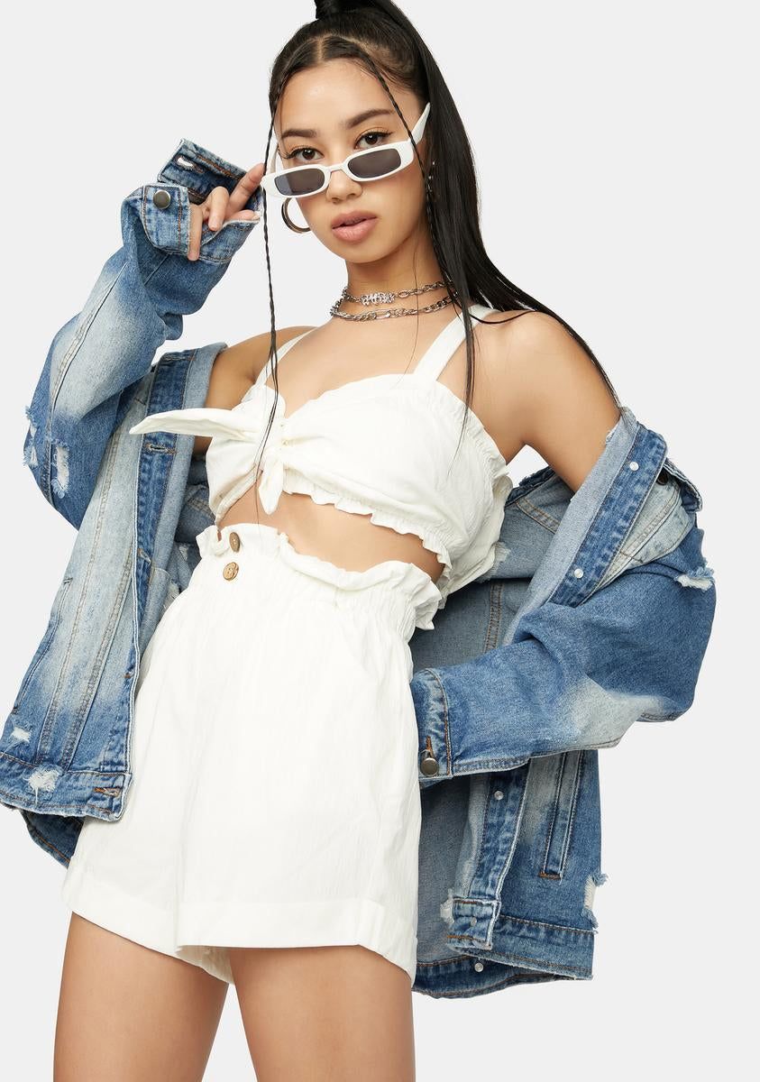 Sweet Serenade Ruffle Shorts Set sold by Dolls Kill product image thumbnail 2