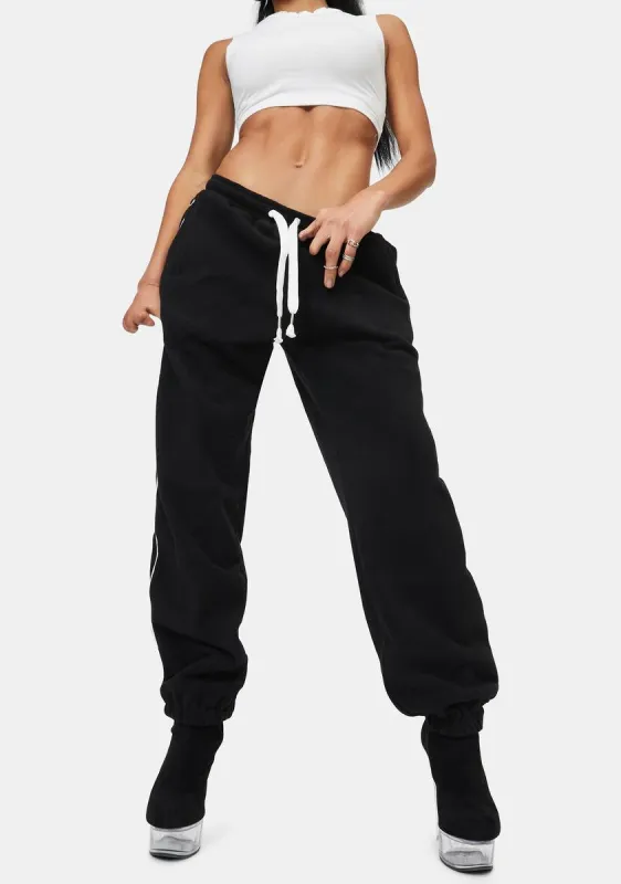 Black Roxanne Sweatpants sold by Dolls Kill