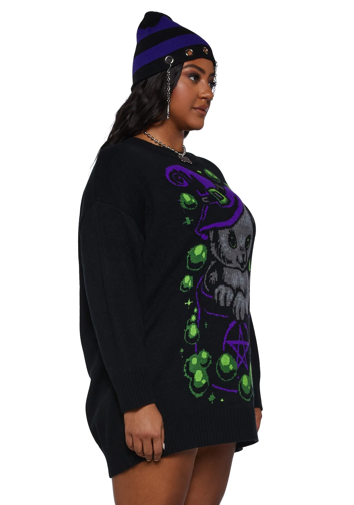 Plus Sinister Stray Oversized Sweater sold by Dolls Kill product image thumbnail 3