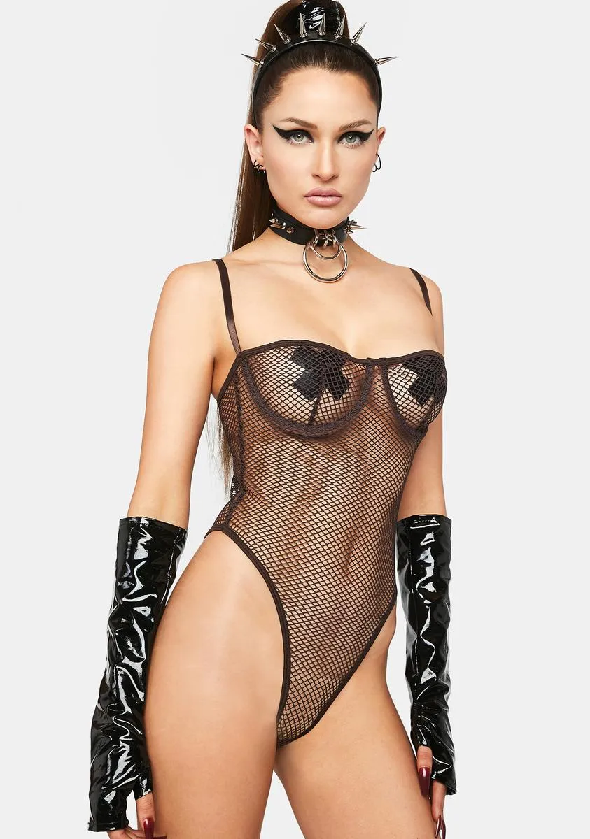 Set The Tone Fishnet Teddy sold by Dolls Kill product image thumbnail 2