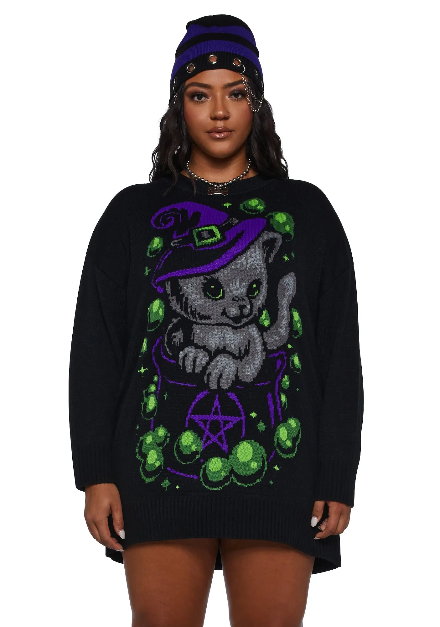 Plus Sinister Stray Oversized Sweater sold by Dolls Kill