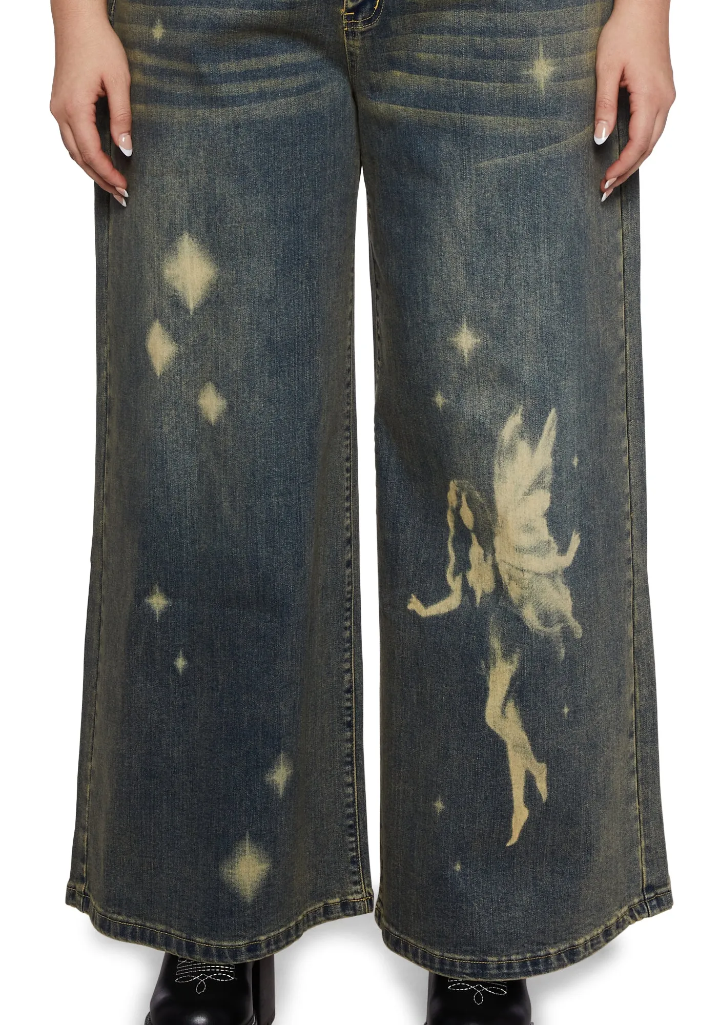 Plus Fae Sightings Wide Leg Jeans sold by Dolls Kill product image thumbnail 2