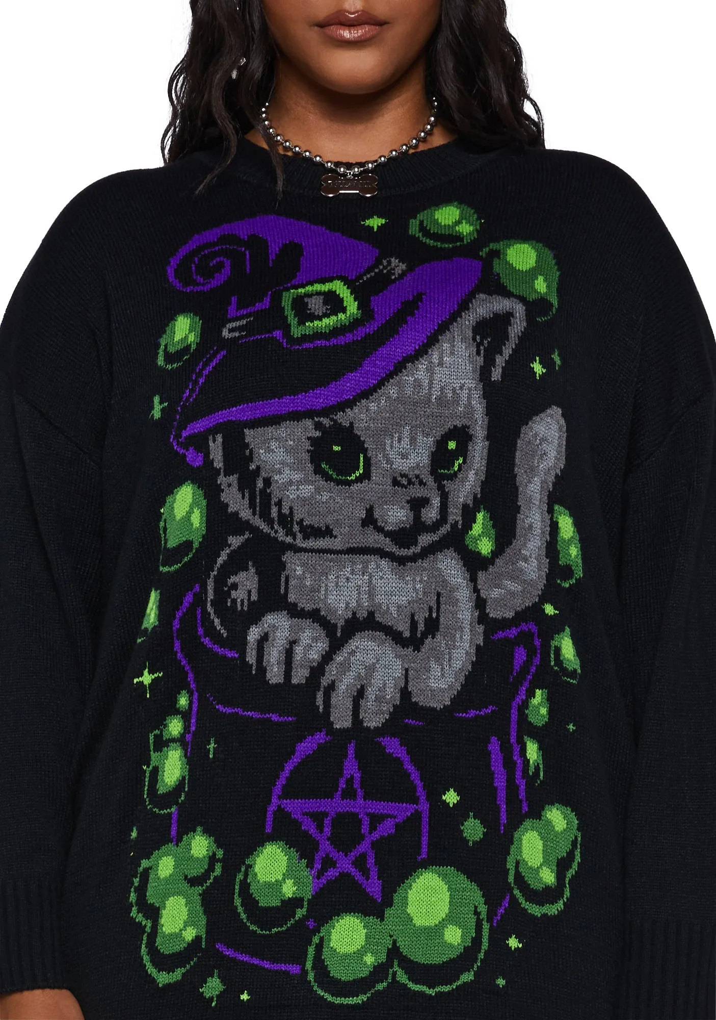 Plus Sinister Stray Oversized Sweater sold by Dolls Kill product image thumbnail 5