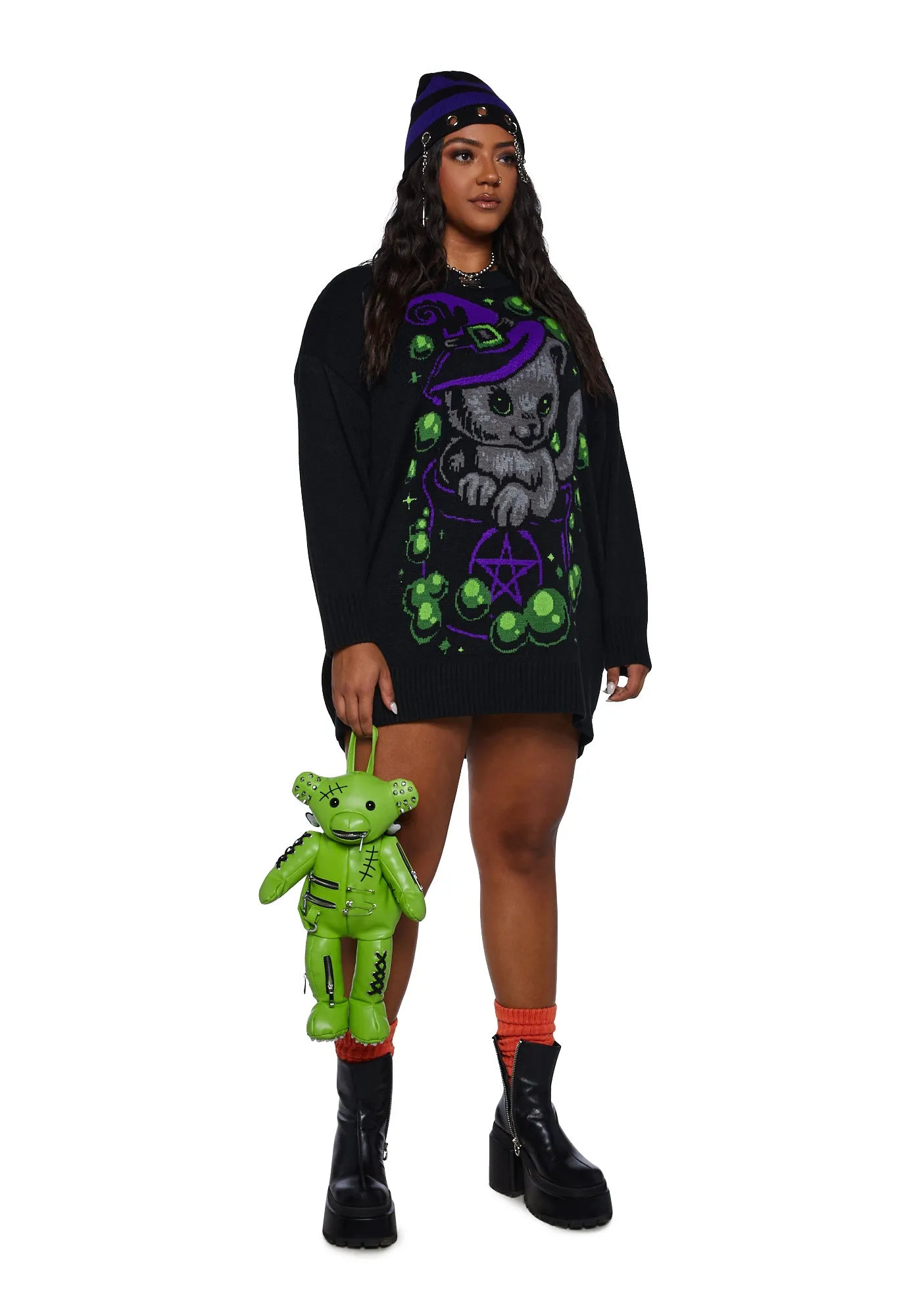 Plus Sinister Stray Oversized Sweater sold by Dolls Kill product image thumbnail 2