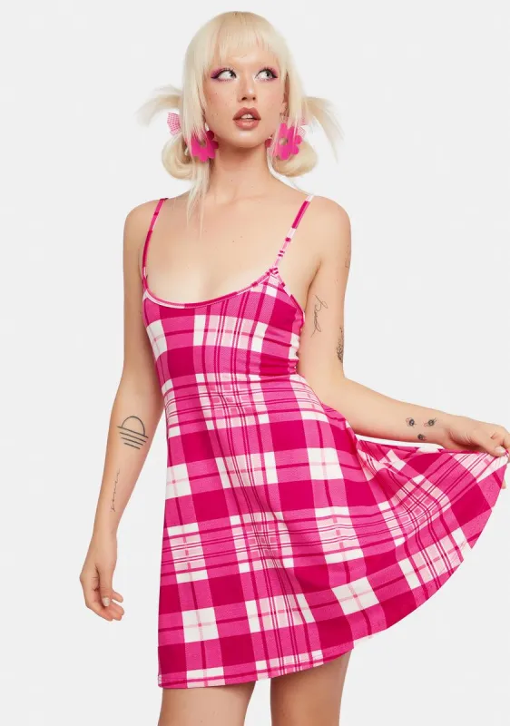 On The Market Plaid Mini Dress sold by Dolls Kill