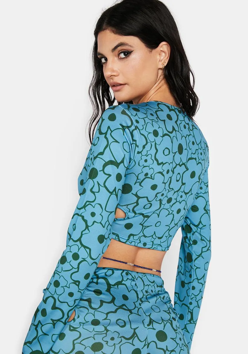 Floral Crop Top sold by Dolls Kill product image thumbnail 4