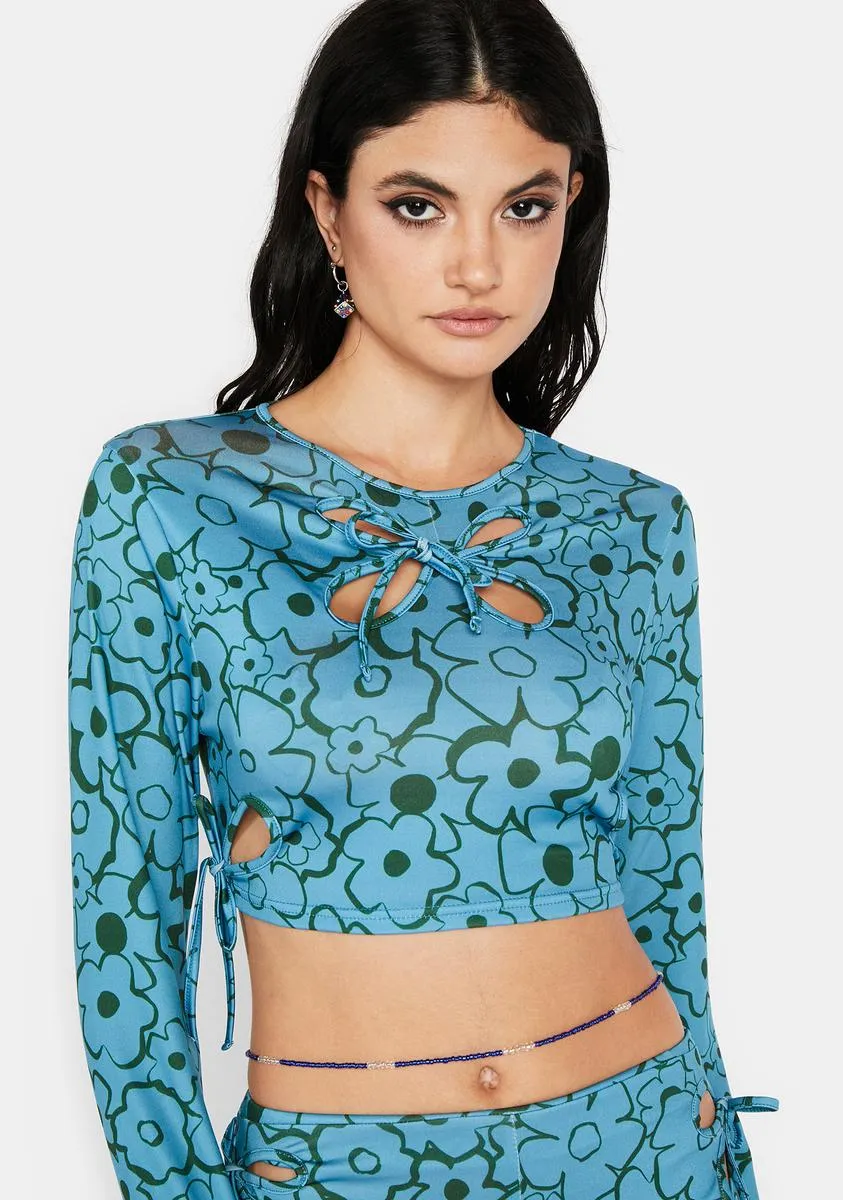 Floral Crop Top sold by Dolls Kill