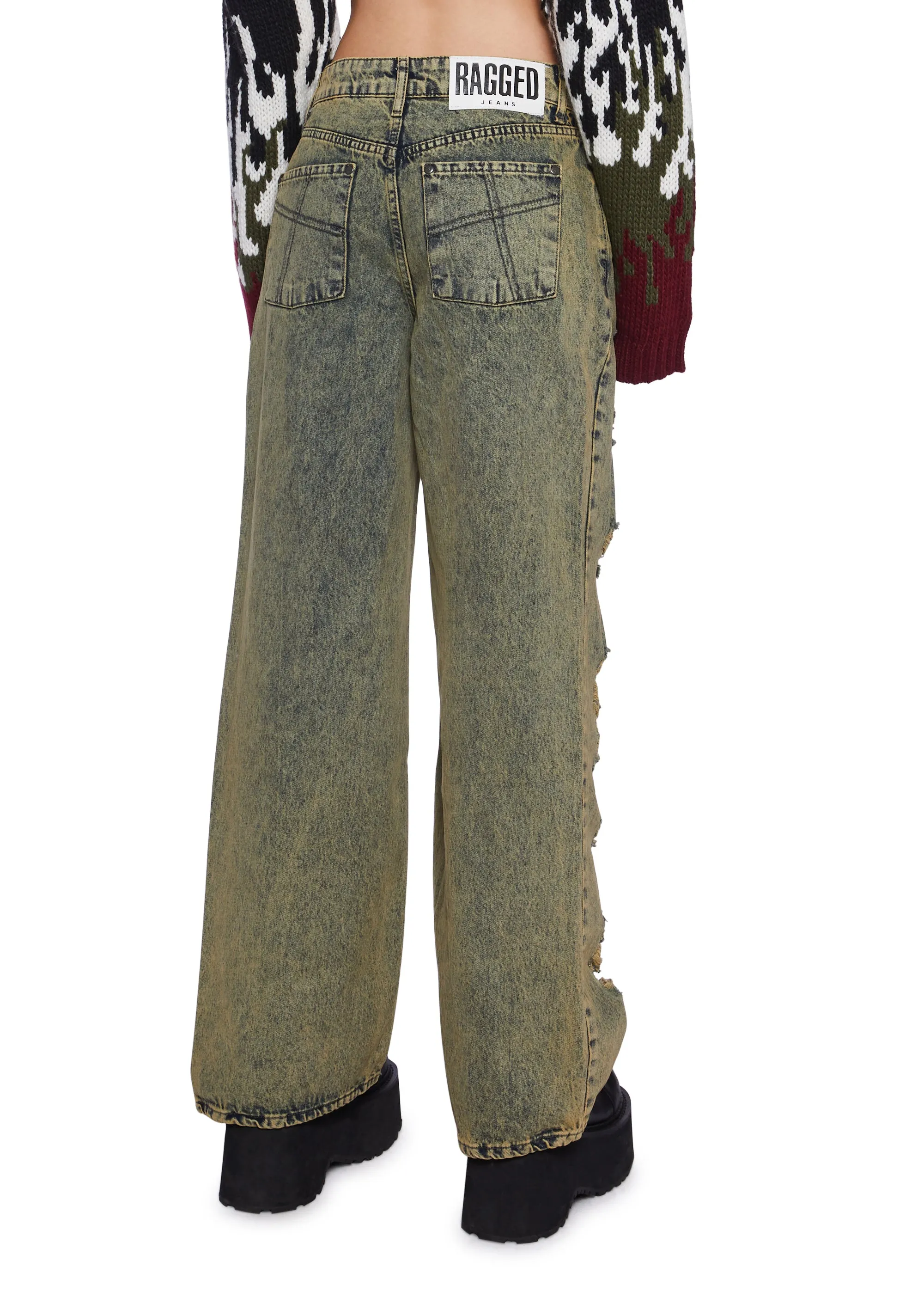 Dirty Wash Shredded Release Jeans sold by Dolls Kill product image thumbnail 4