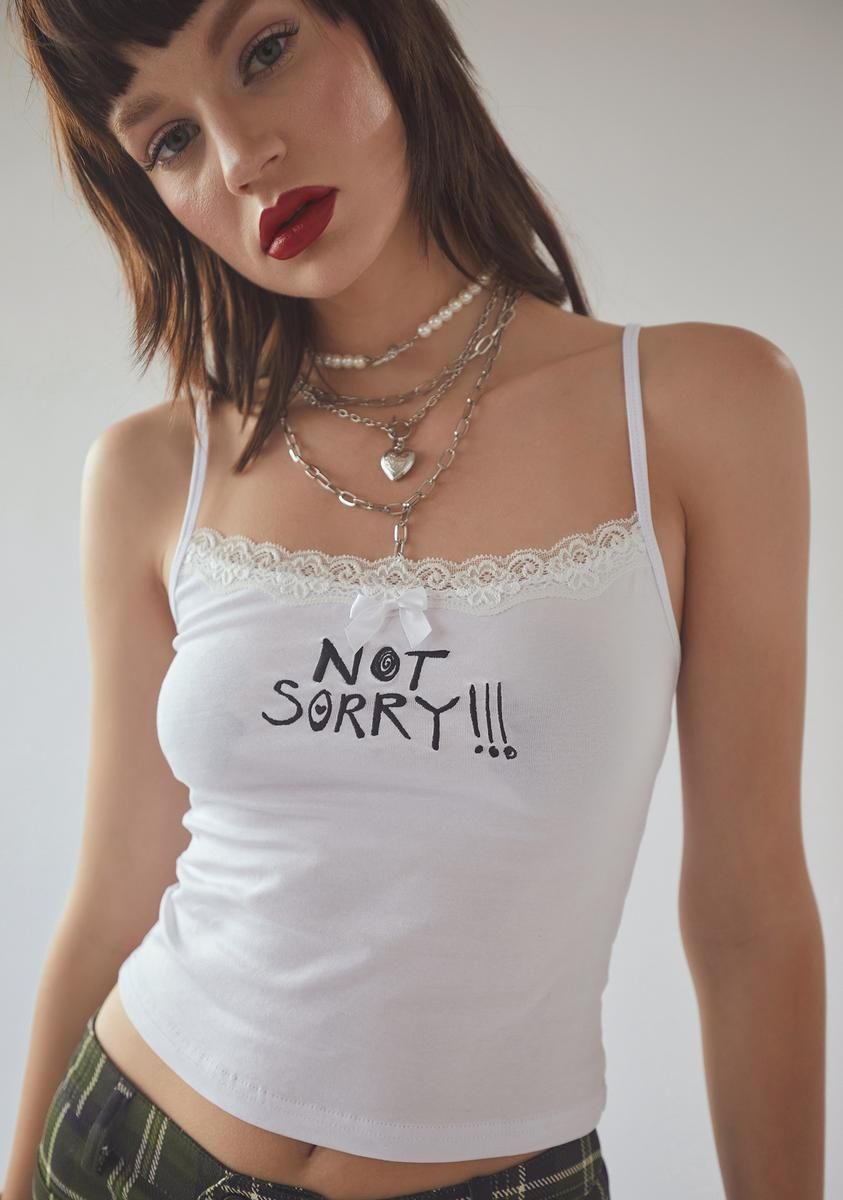 Fake Apologies Crop Tank sold by Dolls Kill