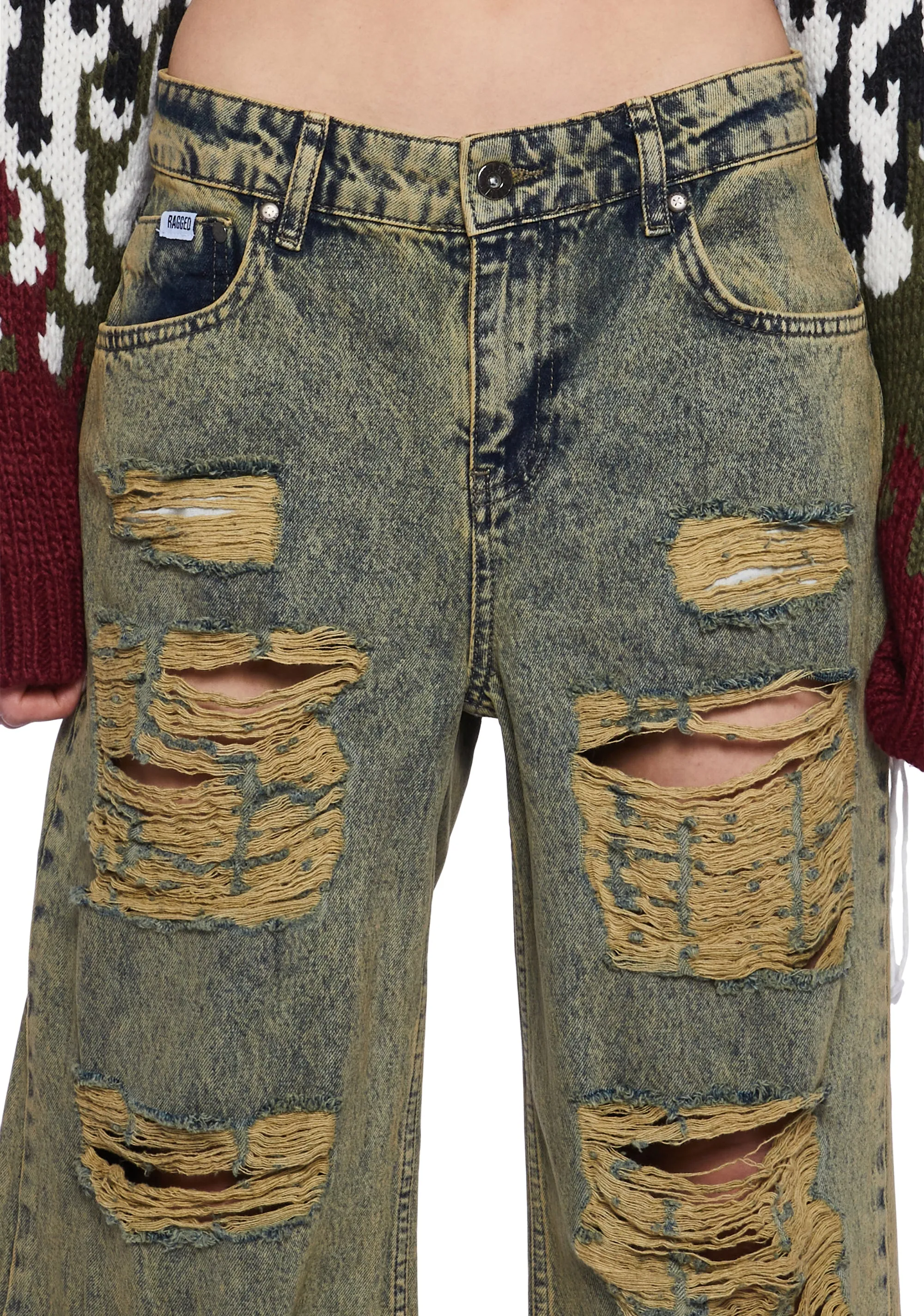 Dirty Wash Shredded Release Jeans sold by Dolls Kill product image thumbnail 5