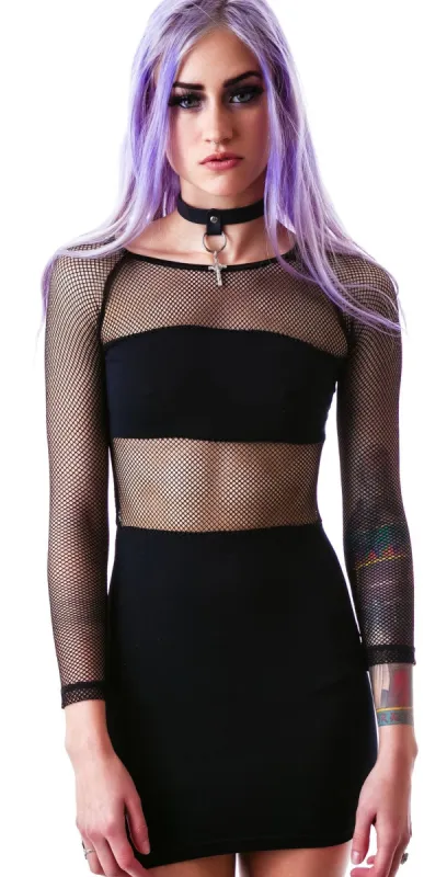 Freshest Fishnet Dress sold by Dolls Kill