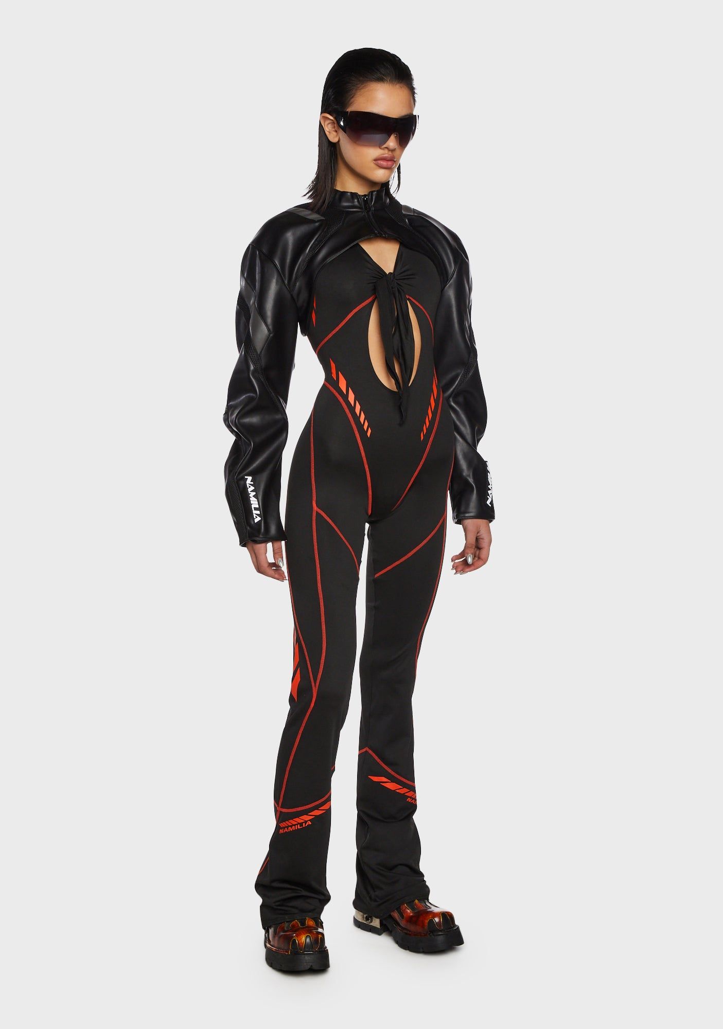 Tie Knot Lycra Speed Racer Jumpsuit sold by Dolls Kill product image thumbnail 5