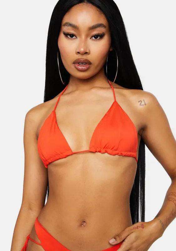 Coral Bixi Bikini Top sold by Dolls Kill