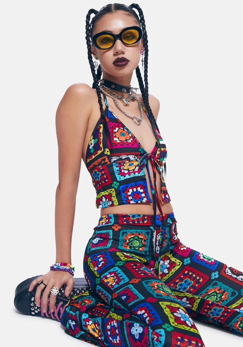 Retro Realness Crochet Print Tank Top sold by Dolls Kill product image thumbnail 2