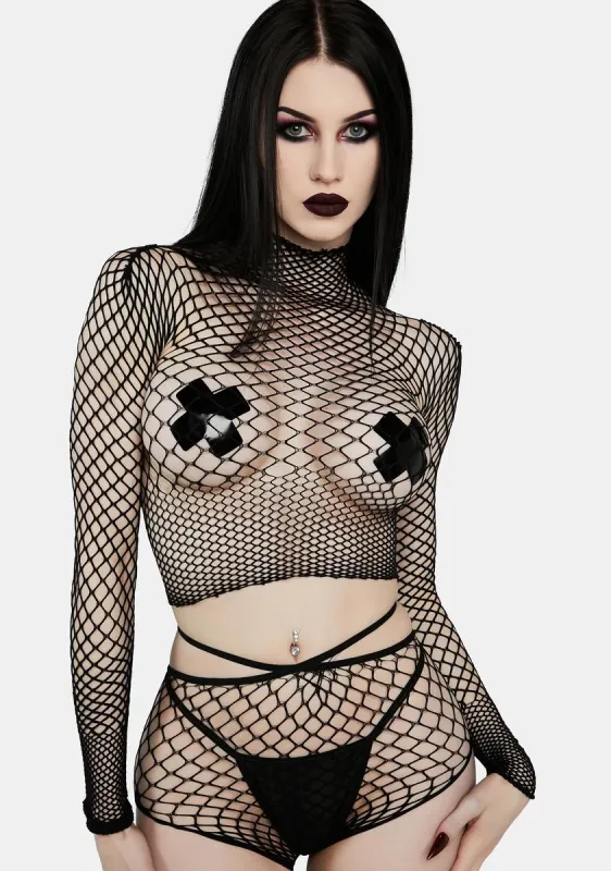 Need You Now Fishnet Set sold by Dolls Kill