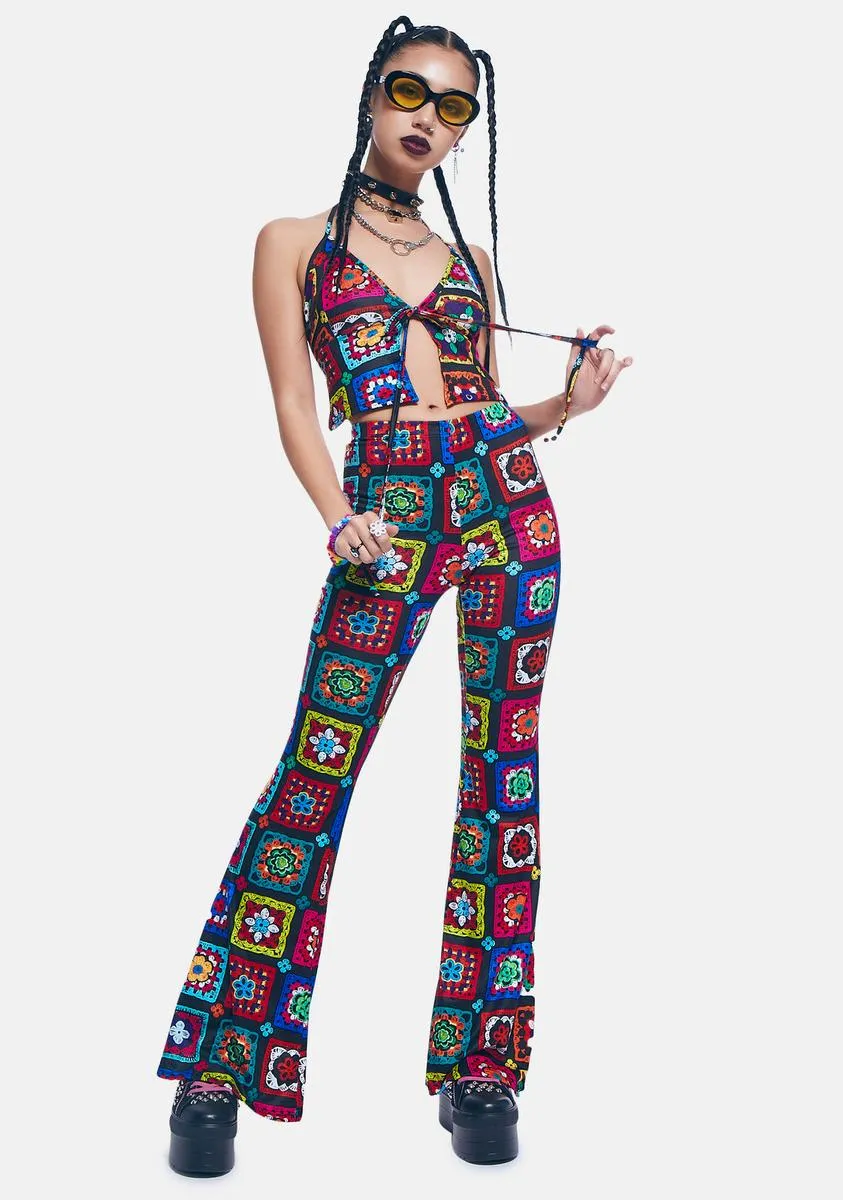 Retro Realness Crochet Print Tank Top sold by Dolls Kill product image thumbnail 3