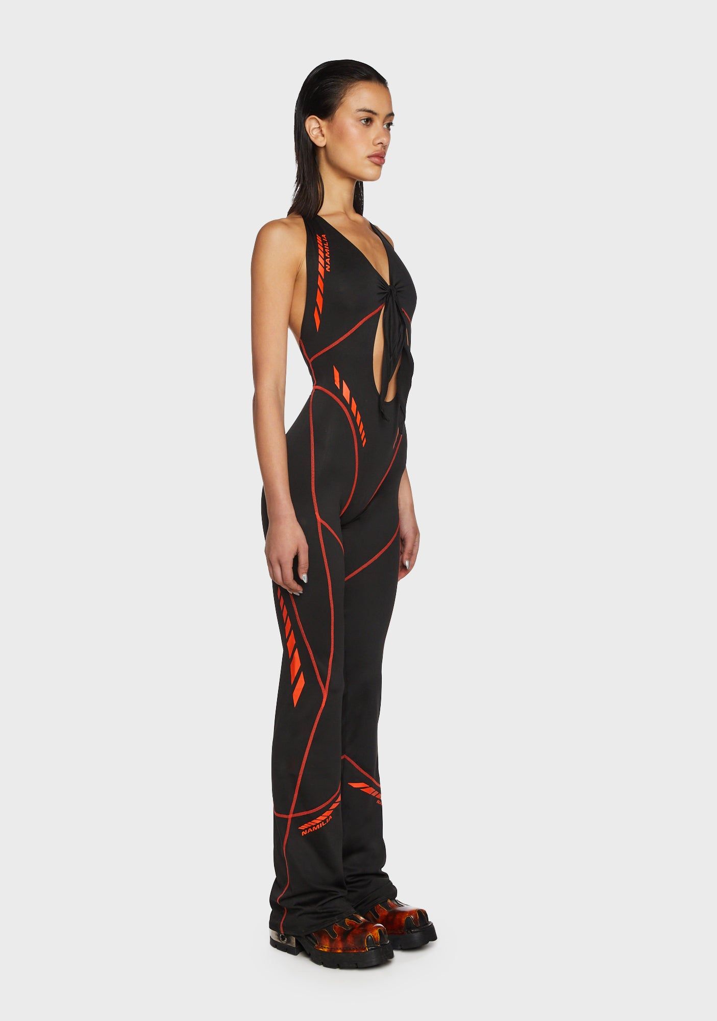 Tie Knot Lycra Speed Racer Jumpsuit sold by Dolls Kill product image thumbnail 3