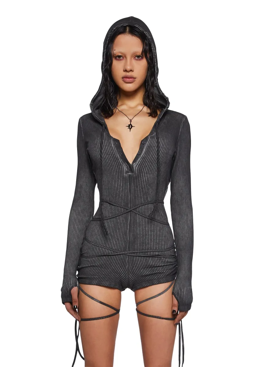 Black Long Sleeve Romper | Modern Minx