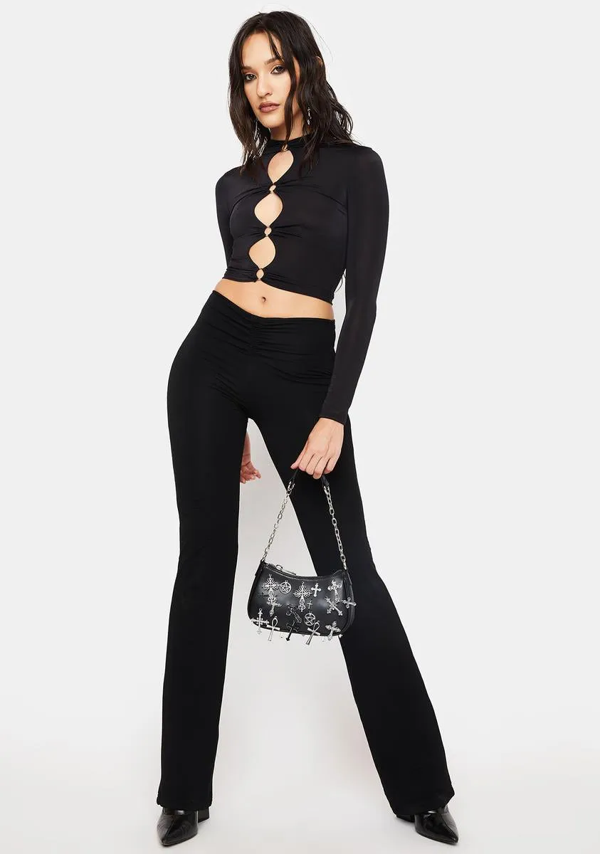 Literally Haute Long Sleeve Crop Top sold by Dolls Kill product image thumbnail 3
