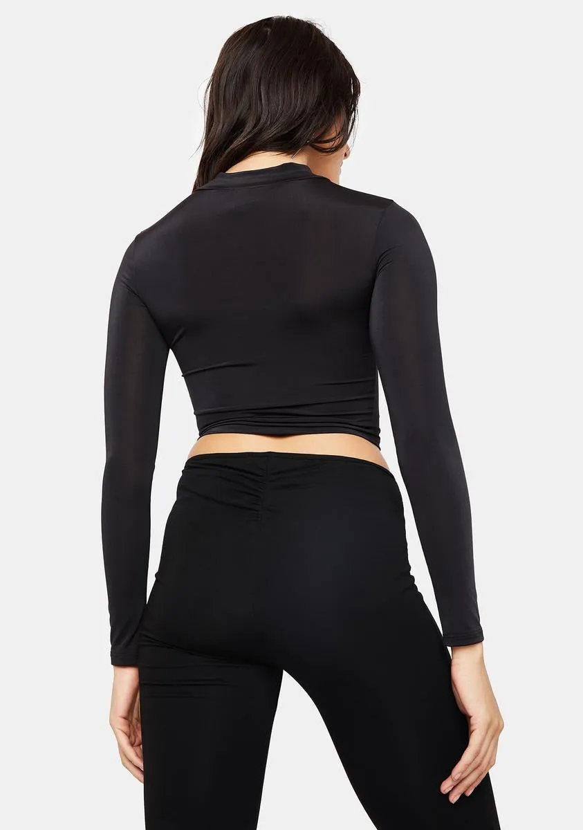 Literally Haute Long Sleeve Crop Top sold by Dolls Kill product image thumbnail 4