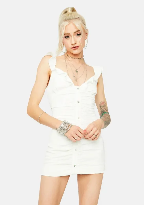 Bliss Girl Meets World Button Front Mini Dress sold by Dolls Kill