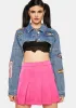 Fuchsia You'd Be Surprised Pleated Skirt sold by Dolls Kill