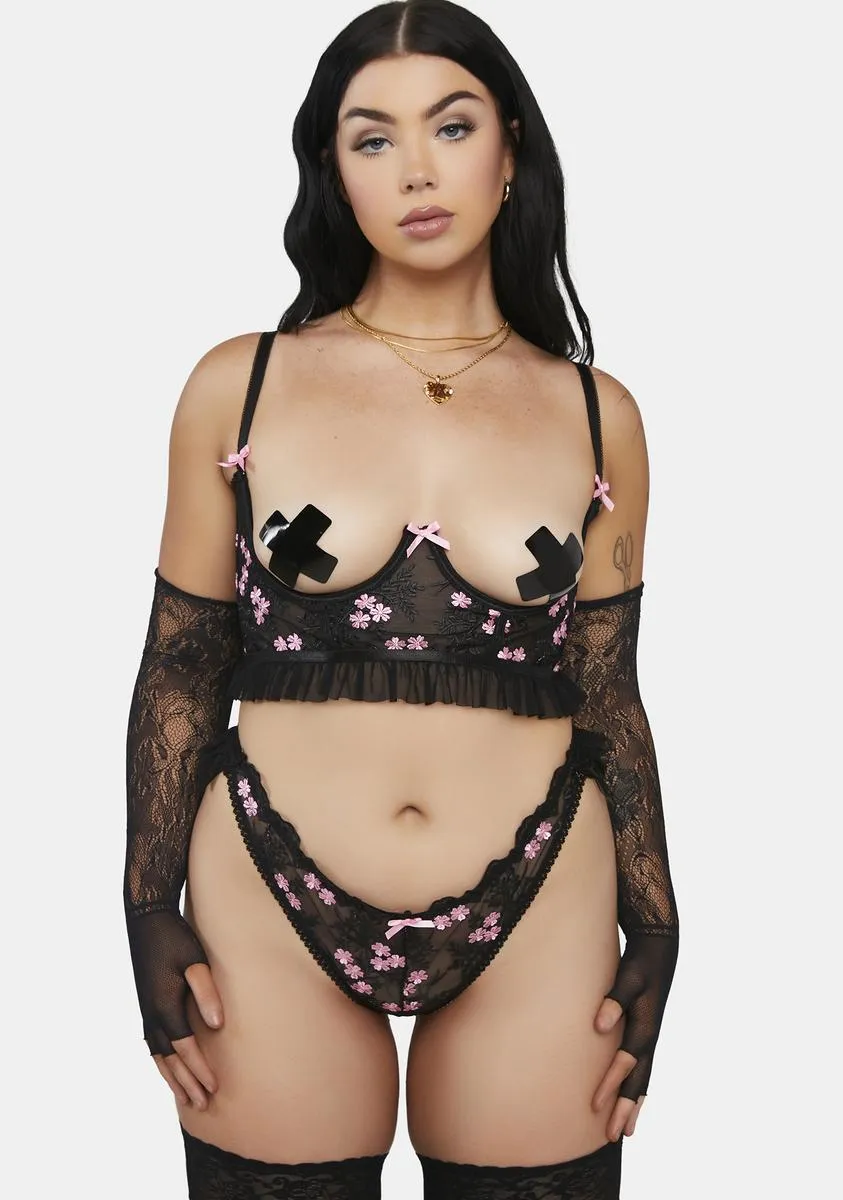 Plus Not So Shy Lingerie Set sold by Dolls Kill
