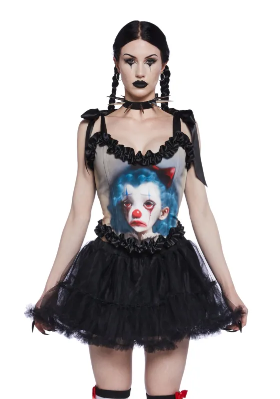 Tears Of A Clown Corset Top sold by Dolls Kill