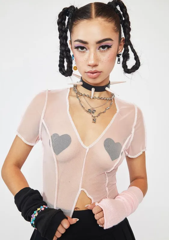 Couple Up Sheer Crop Top sold by Dolls Kill