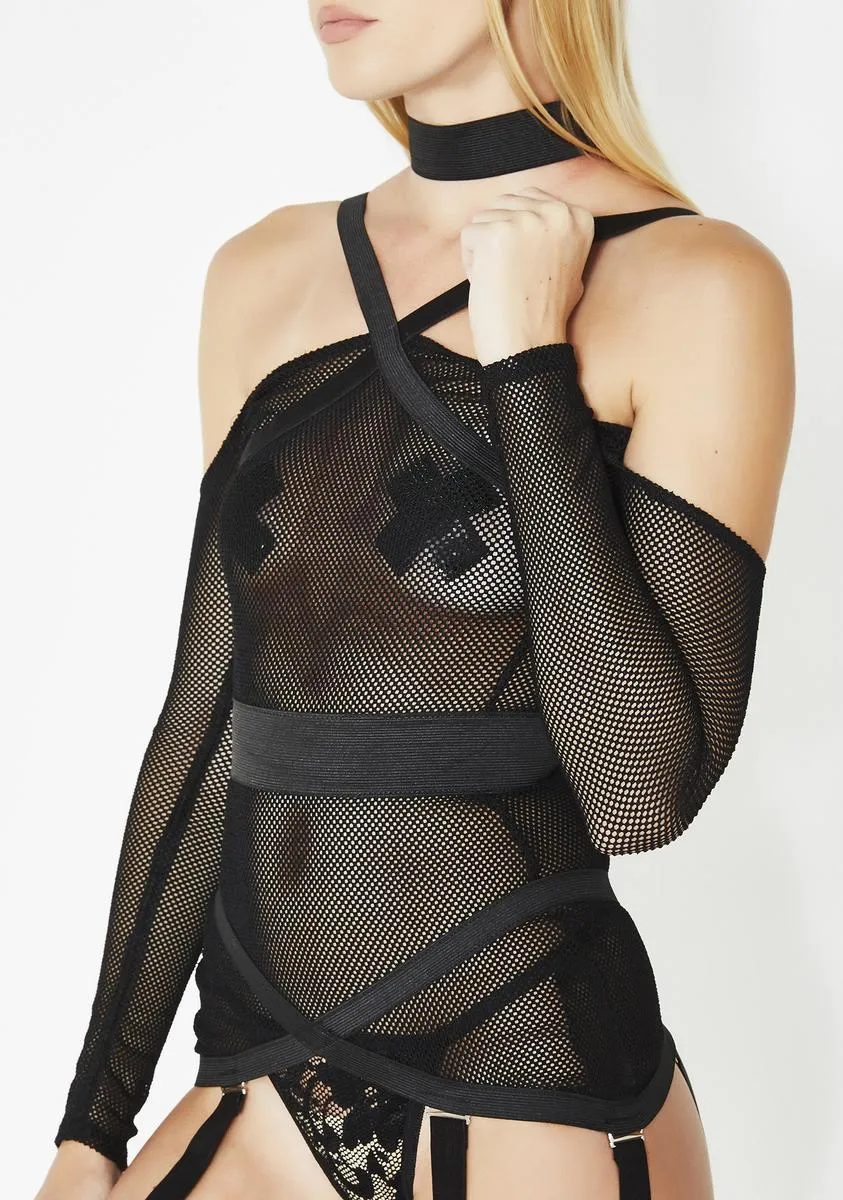 See Through Me Fishnet Corselette sold by Dolls Kill product image thumbnail 3