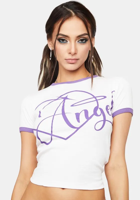 Angel Ringer Baby Tee sold by Dolls Kill