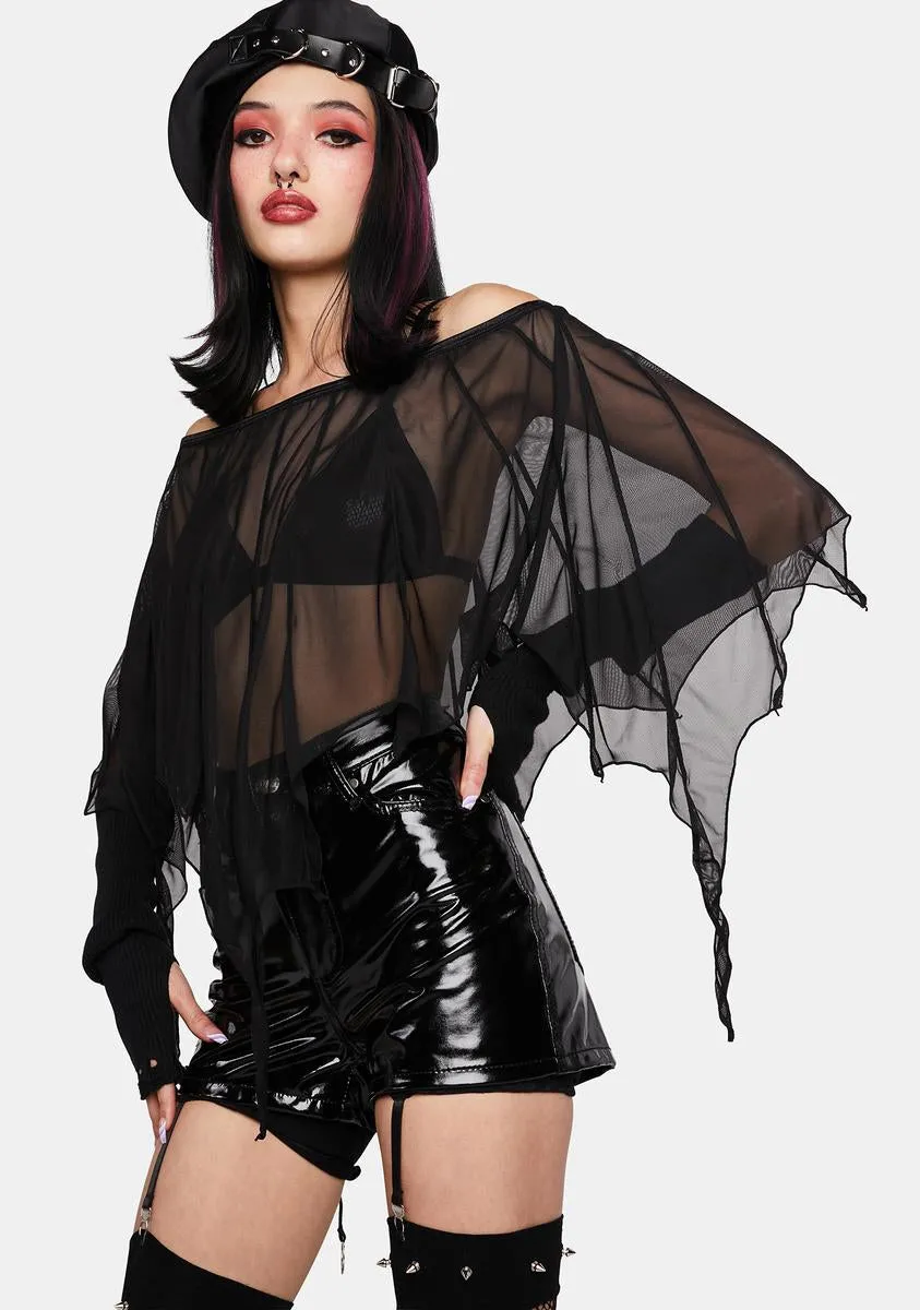 Persephone Bat Wings Layered Top sold by Dolls Kill product image thumbnail 2