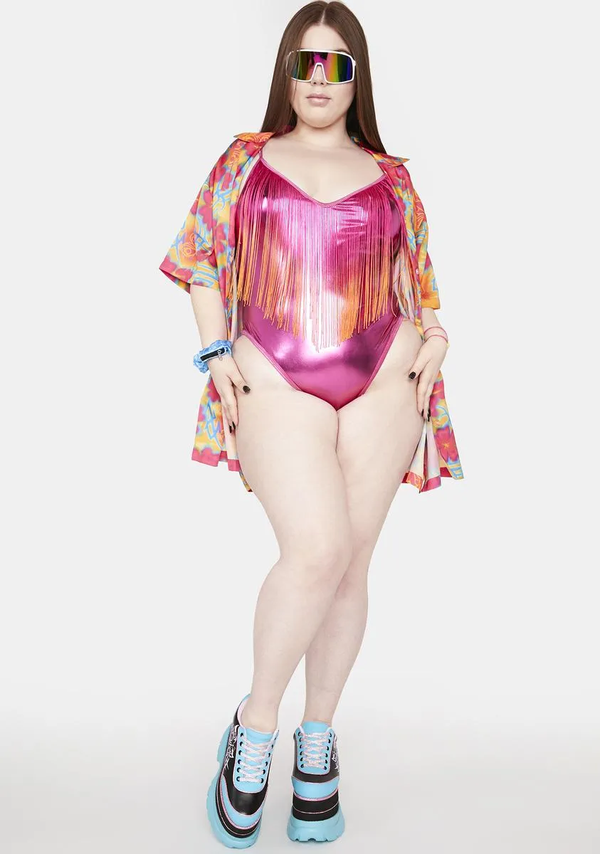 Plus Lady Yuma Dance Fringe Bodysuit sold by Dolls Kill product image thumbnail 3