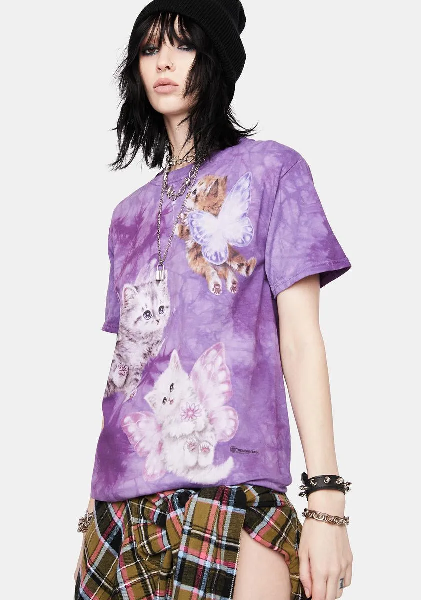 Butterfly Kitten Fairies Graphic Tee sold by Dolls Kill product image thumbnail 2