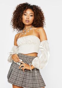 Whip Cream Crop Top sold by Dolls Kill