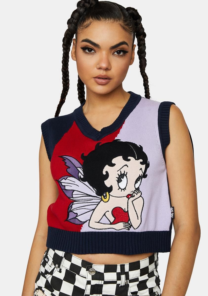 X Betty Boop Knit Vest sold by Dolls Kill product image thumbnail 2