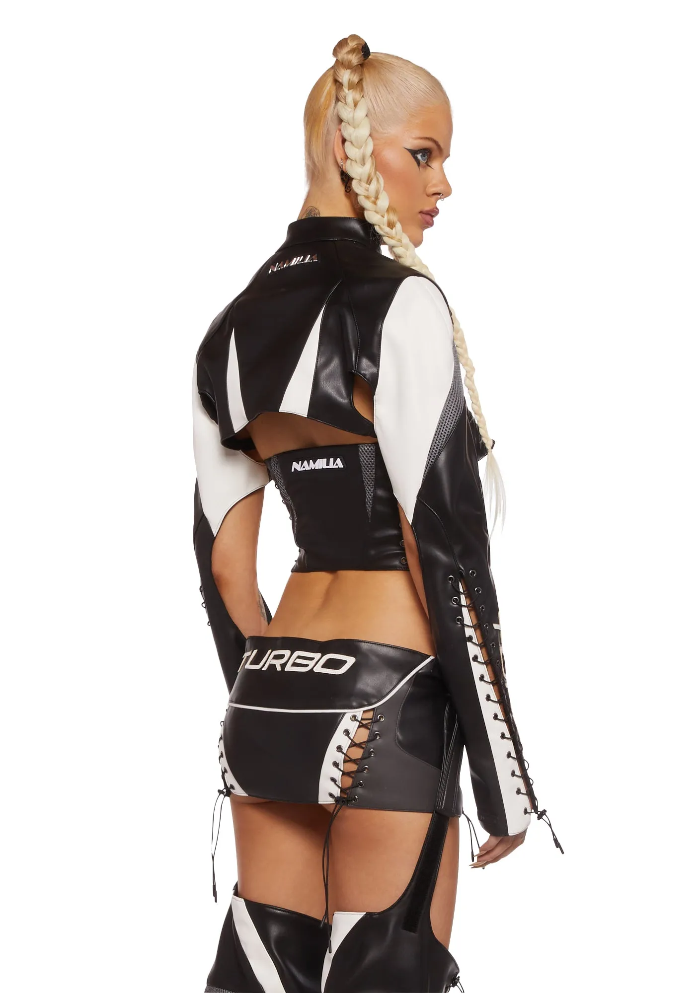 Turbo Moto Choker Jacket sold by Dolls Kill product image thumbnail 4