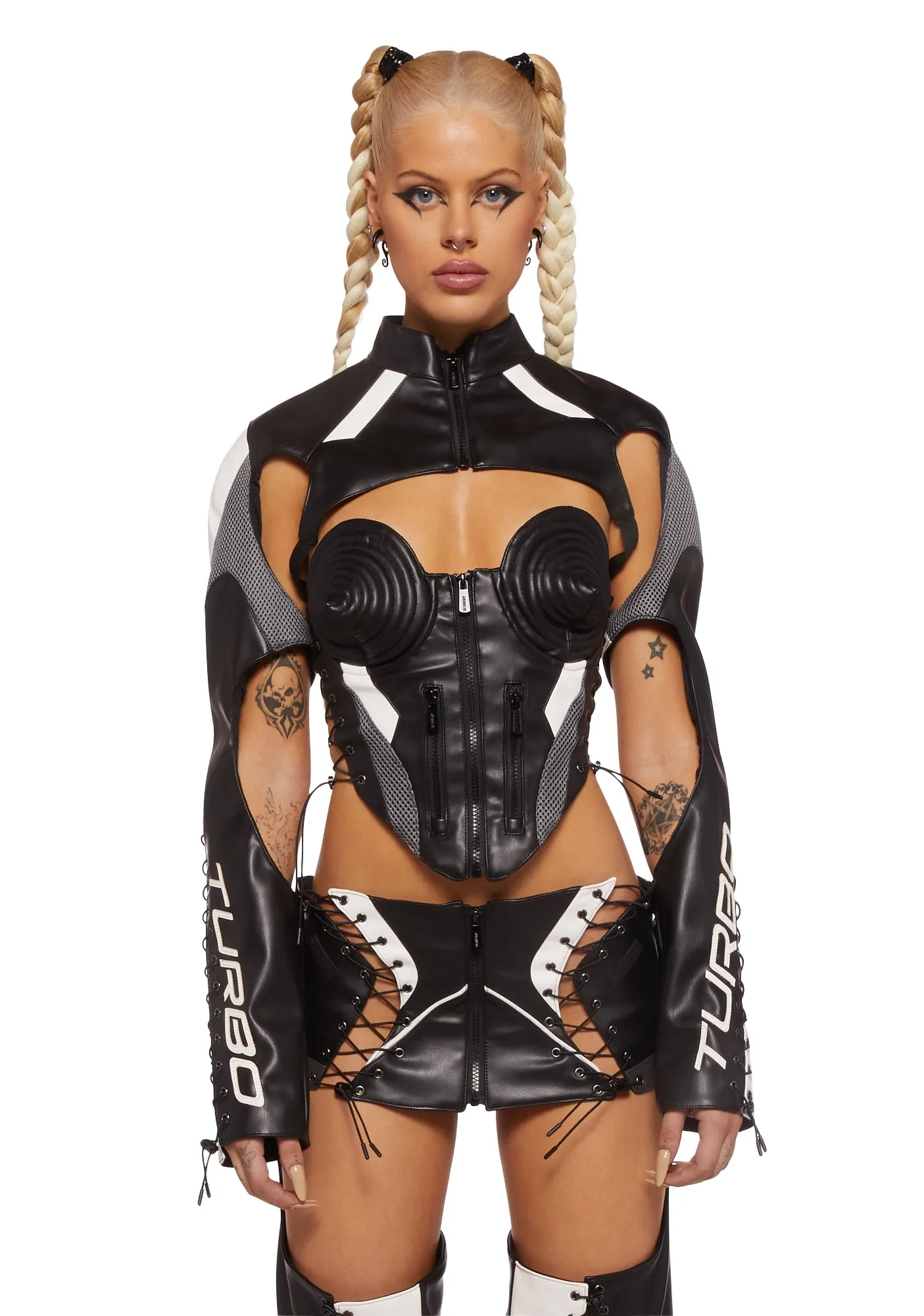 Turbo Moto Choker Jacket sold by Dolls Kill