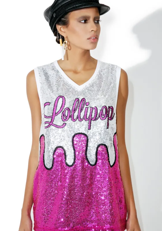 Ur A Sucker Sequin Tank sold by Dolls Kill