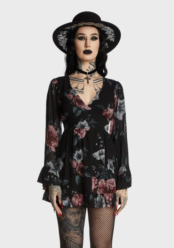 Dreams Unwind Bell Sleeve Dress sold by Dolls Kill