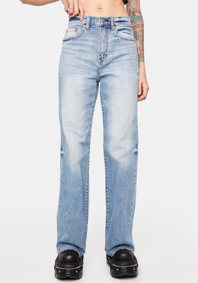 Fools Gold Far Out Wide Leg Jeans sold by Dolls Kill