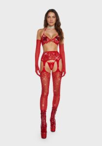 Beyond Bejeweled Lingerie Set sold by Dolls Kill