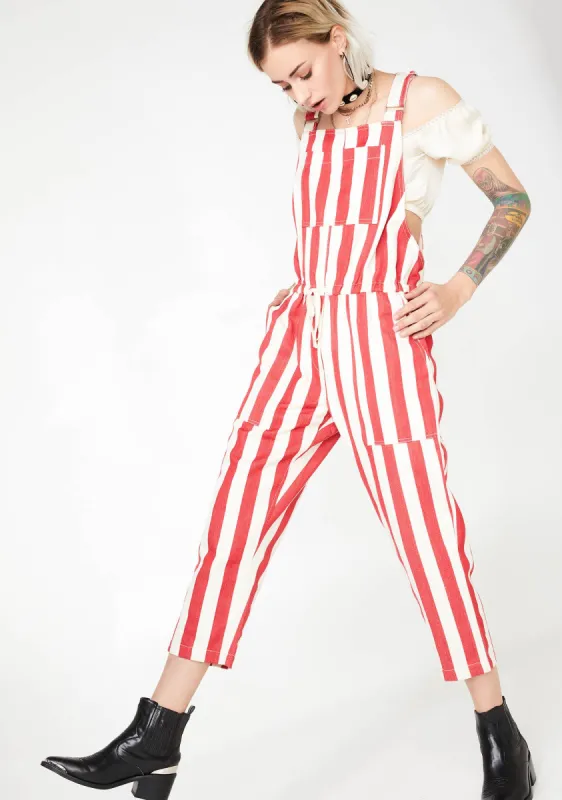 Festival Fomo Stripe Overalls sold by Dolls Kill