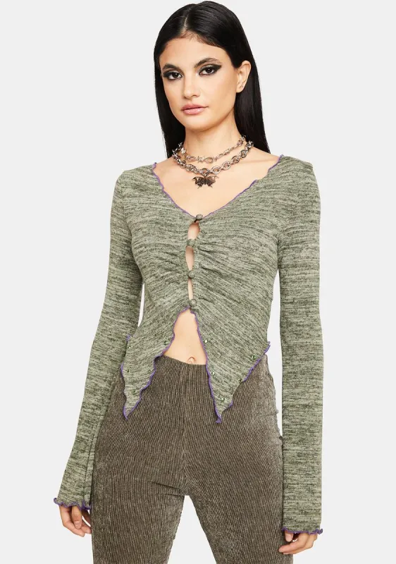 Dragonfly Knit Cardigan sold by Dolls Kill