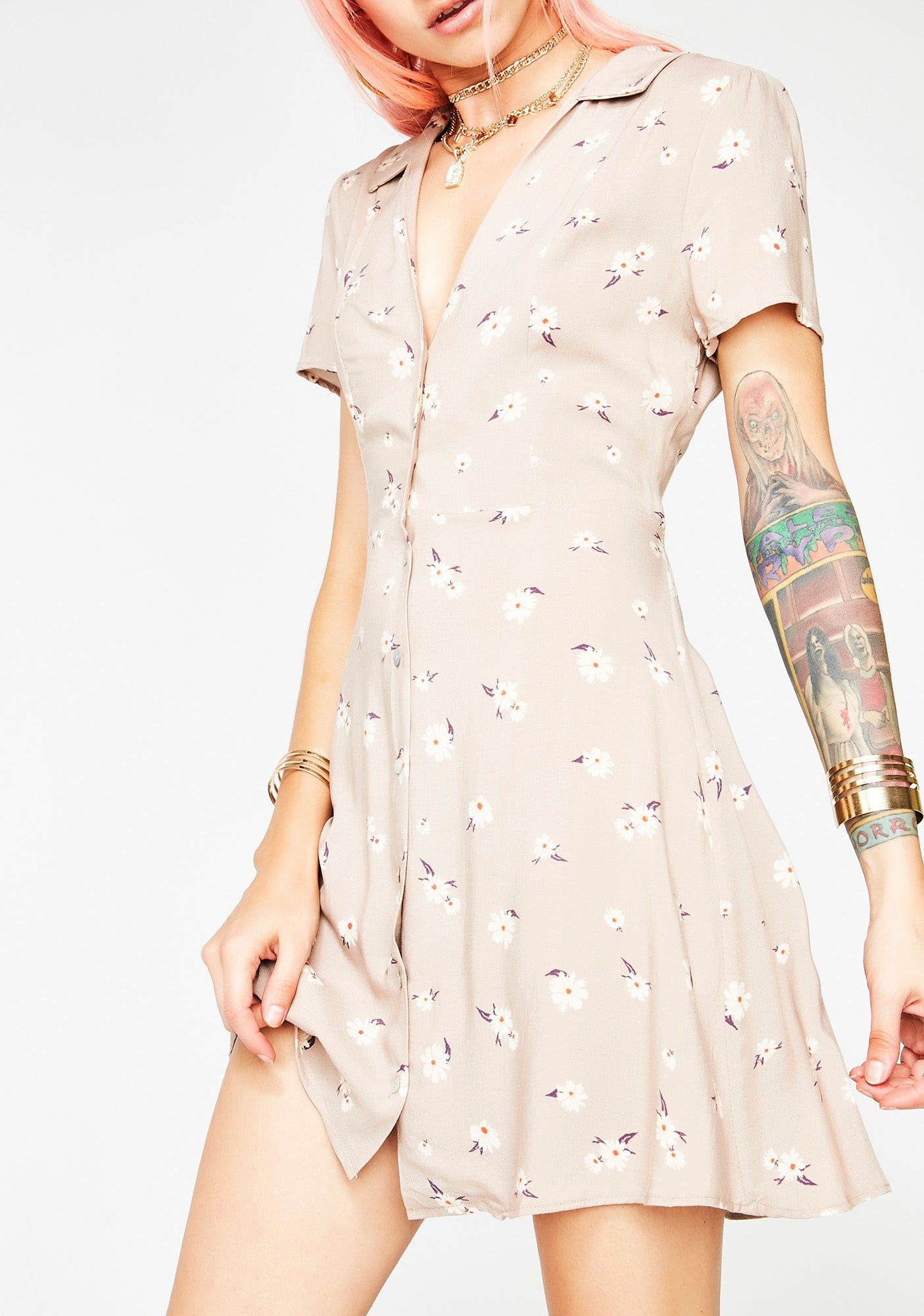 Early Bloomer Floral Dress sold by Dolls Kill product image thumbnail 3