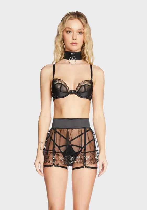 Aria Lace Plunge Bra sold by Dolls Kill