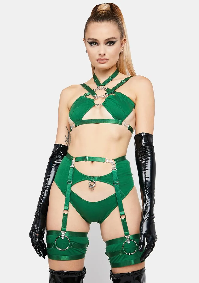 Green Cut-Out Hipsters With Garter sold by Dolls Kill product image thumbnail 2