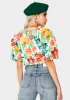 Bright Florals Crop Top sold by Dolls Kill